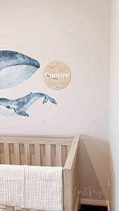 Whale Keepsake Birth Plaque