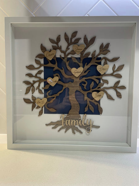 Framed family tree